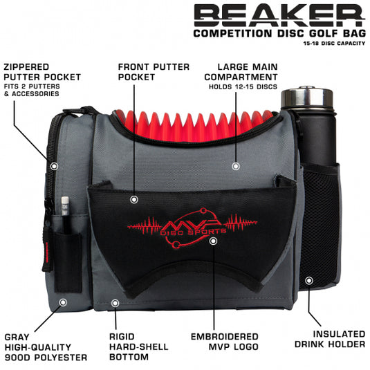 MVP beaker<br>Gray/Red