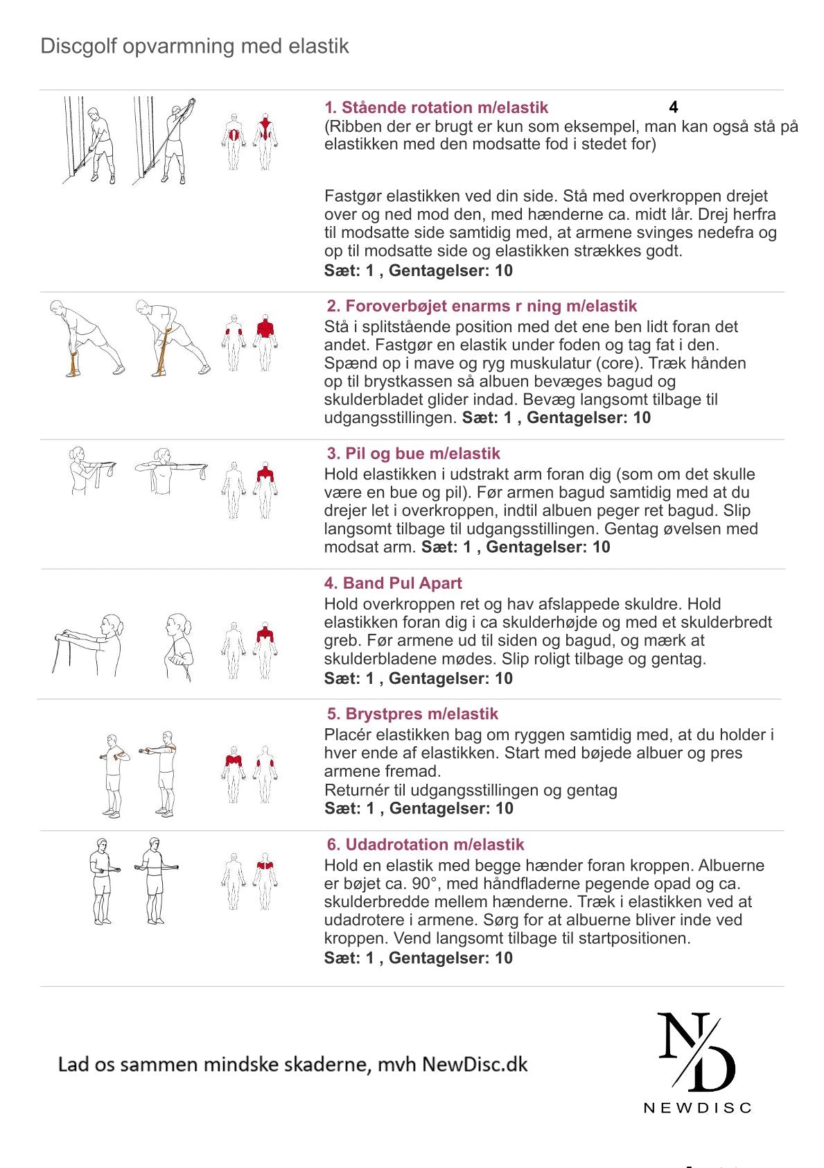 NewDisc warm-up elastic with exercises