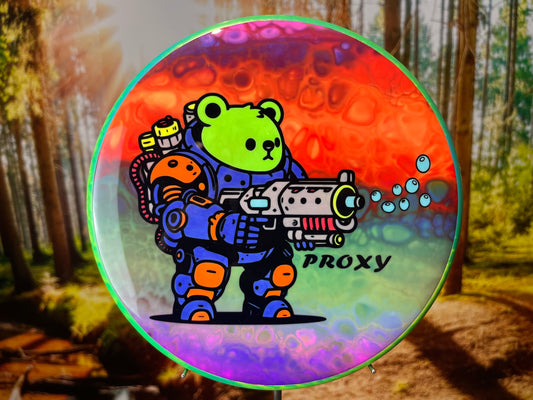 Benutzerdefinierter Farbstoff „BubbleGun Cyborg Teddy“ Weicher Neutronen-Proxy